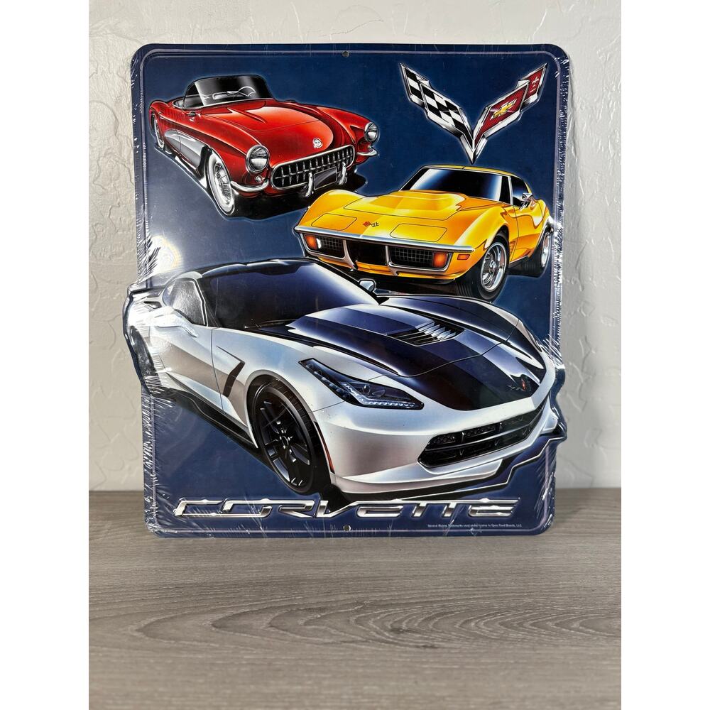 GM Chevrolet Corvette- Open Road Brands- Metal Sign-‎ 11”x13”- NEW